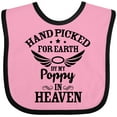 thumbnail image 3 of Inktastic Handpicked for Earth by My Poppy in Heaven with Angel Wings` Boys or Girls Baby Bib, 3 of 4