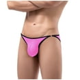 thumbnail image 2 of HUPOM Men'S Underwear Underwear For Men Pack Low waist Elastic Waist Solid Briefs Pink M, 2 of 6
