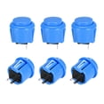 thumbnail image 5 of Interruptor de botón pulsador momentáneo redondo de 23 mm para juegos de arcade, azul, 6 piezas, 5 of 5