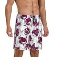 thumbnail image 2 of Sikiie Tulips Flowers Mens Pajama Shorts, Lightweight Lounge Pant with Pockets Soft Sleep Pj Shorts for Men4X-Large, 2 of 6