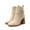 TAN-SUEDE, variant on Women's Suede Buckle Strap Block Heel Ankle Boots