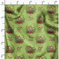 thumbnail image 2 of Soimoi Green polyester Crepe Fabric Deer Animal Print Fabric by the Yard 52 Inch Wide, 2 of 5
