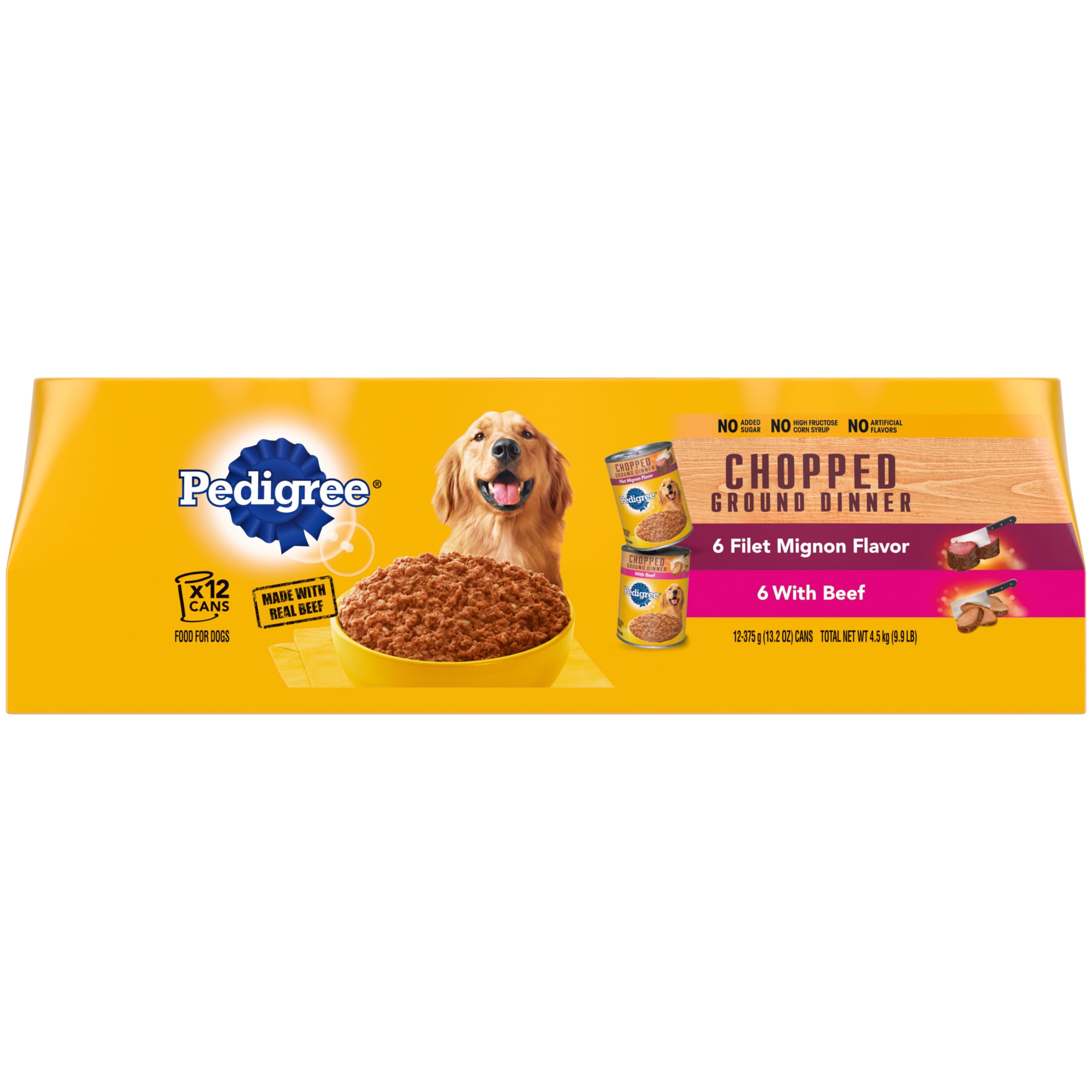 Pedigree Chopped Ground Dinner Filet Mignon & Beef Wet Dog Food 12 Cans photo 4