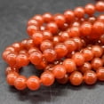 thumbnail image 5 of K-KED Red Agate Gemstone Round Beads - 6mm, 8mm, 10mm, 12mm 15"-8 mm, 5 of 7