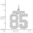thumbnail image 3 of 14K White Gold 14Kw Medium Satin Number 85 Charm (18.8 X 17.2) Made In United States wsm85, 3 of 5