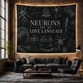 thumbnail image 6 of Neuron Love Quote on Black Chalkboard, Romantic Illustration for Neuron Fans, Brain Science Wall Art, Valentine'S Day Gift, Tapestry Wall Hanging for Bedroom and Study Room, 6 of 7