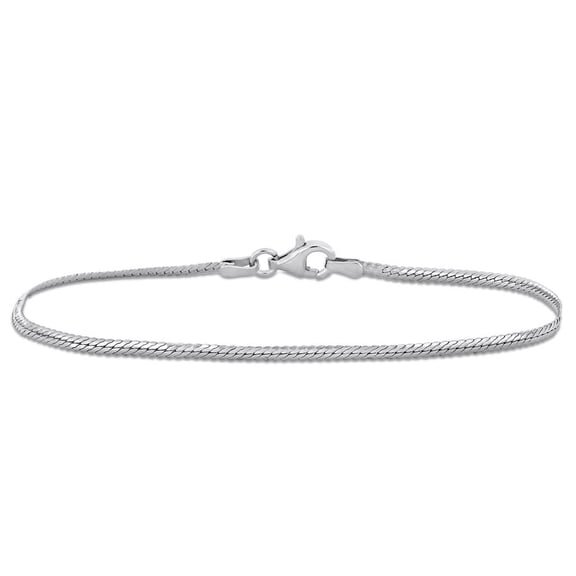 Amour 2mm Herringbone Chain Bracelet in Sterling Silver