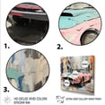 thumbnail image 3 of Designart "Pink Vintage American GT Racer" Architecture Framed Wall Art Decor - Modern Pink Race Tracks Hallway Framed Wall Art Decor, 3 of 6
