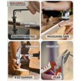 thumbnail image 4 of 18 Pieces Hand Tool Kit For Home | 3 Meter Auto Measuring Tape | Electrical Tape | Claw Hammer | Screw Driver Handle | Allen Key Set | Plier | Multi-Purpose Tools Kit For Home Use, 4 of 5