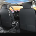 thumbnail image 6 of Car Seat Covers Fit for Ford Fusion 2010-2020: 5 Seats Faux Leather Waterproof Seat Protectors (Black) - 2 Rows, 6 of 7