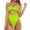 Green-43, variant on Lopeceal Women's Cut Out Drawstring One Piece Swimsuit Cheeky High Cut Bathing Suit