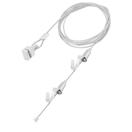 Uxcell Gallery Metal Adjustable Hanging Picture Painting Hanger Hook Silver Tone
