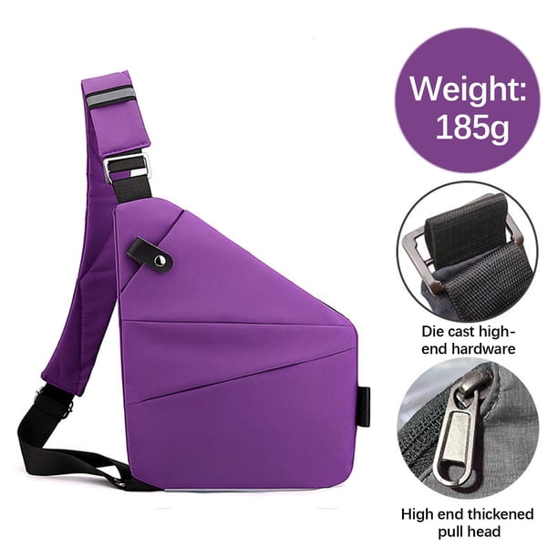 Bolsa de pecho de hombre - Bolsa mensajera de plástico de hombro 13x3,3x2cm para viajes y senderismo