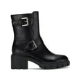 thumbnail image 2 of Sun + Stone Womens Lionell Faux Leather Embossed Motorcycle Boots, 2 of 3
