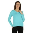 thumbnail image 1 of Inkmeso T-shirt Uni à Boutons Henley pour Femmes, T-shirts Décontractés Basiques Longs, 1 of 7