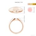 thumbnail image 4 of ANGARA Natural Diamond Capricorn Signet Ring in 14K Rose Gold for Women (Size-1.3mm| Color-G| Clarity-VS2) | April Birthstone, Birthday, Anniversary, Jewelry Gift for Women | Natural Diamond Ring, 4 of 8