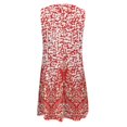 thumbnail image 3 of WILLBEST Vestidos de Algodon para Mujer Mini Vestido para Mujer Vestido Suelto de Verano sin Mangas Estampado Floral Cuello En V Vestido de Playa Ahuecado Mediana, 3 of 3