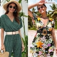 thumbnail image 5 of JASGOOD 4 Pcs Boho Belts for Women Straw Woven Belt for Summer Beach Dresses, 5 of 12