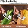 thumbnail image 4 of Wooden Peeler, Kitchen Multi-function Stainless Steel Thickened Fruit Peeler Knife, 2-in-1 Vegetable Peeler with Wooden Handle & Bottle Opener, For Potato, Carrot, Pumpkin (2Pcs), 4 of 7