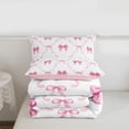 thumbnail image 5 of Erosebridal Pink Princess Bowknot Full Size Comforter Sets,Chic Ribbon Bow Bedding Sets For Kids,Reversible pink,3-Piece, 5 of 7