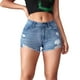 thumbnail image 1 of Ploknplq Shorts for Women,Jean Shorts Womens,Denim Shorts Women,Denim Shorts High Waisted Ripped Stretchy Denim Hot Short,Jean Shorts Womens High Waisted,Boyfriend Shorts for Women Blue 1 M, 1 of 8