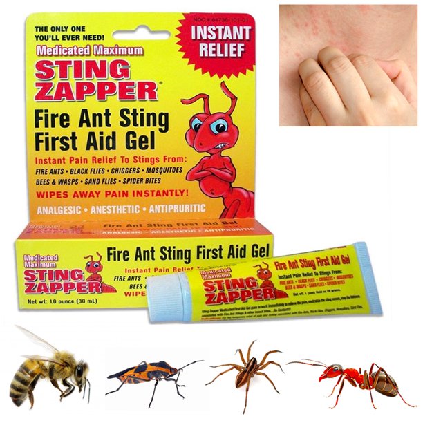 Medicated Gel Fire Ant Bugs Bite First Aid Sting Zapper Treatment