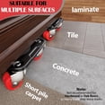 thumbnail image 5 of ONEON Heavy Duty Furniture Movers with Wheels Dolly with Auxiliary Lifter, All-New Upgraded Carbon Steel Panels & Dual-Wheeled Casters, Supports up to 1650 lbs (L), 5 of 6