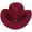 Z55-Wine, variant on NIEWTR Summer Sun Protection Wide Brim Hat Childrens Hat With Upturned Brim Cowboy Hat Head Accessory Solid Color Top Hat Wide Brimmed Hat