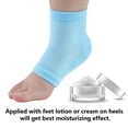 thumbnail image 6 of 4 Pairs Heel Moisturizing Socks Open Toe Socks Gel Heel Socks Cotton for Dry Cracked Feet Women Men (Pink, Turquoise, Blue, Grey), 6 of 7