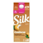 Silk Dairy Free, Gluten Free, Unsweet Cashew Milk, 64 fl oz Half Gallon