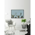 thumbnail image 5 of Too Cool for the Party in Blue Floater Framed Painting Print on Canvas, 5 of 6