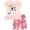 Pink, variant on Bluey Bingo Toddler Girls Peplum T-Shirt and Bike Shorts Outfit Set Pink 4T