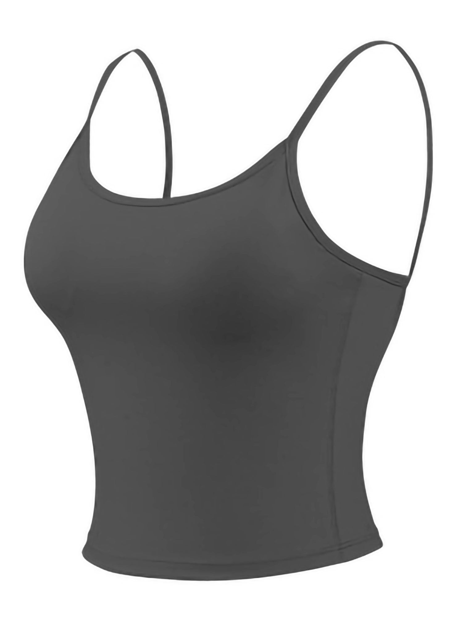 Ladies Strappy Plain Camisole Bralet Vest Gym Sports Bra Crop Top women