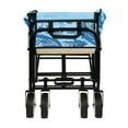 thumbnail image 5 of Minimeetall Colorful Collapsible Wagon Cart with Strapping System, Beach Utility Wagon  Duty Folding Cart with  Various patterns for camping, Shopping, Supports 225lbs, Easy Carry, Flower Blue Light, 5 of 9