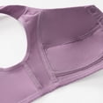thumbnail image 7 of Front Closure Bras for Older Women No Underwire Comfortable Full Coverage Bra Wireless Wirefree Everyday Bras (Purple), 7 of 7