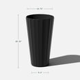thumbnail image 3 of Veradek Column Series 26" Tall Plastic-Stone Planter - (Black), 3 of 11