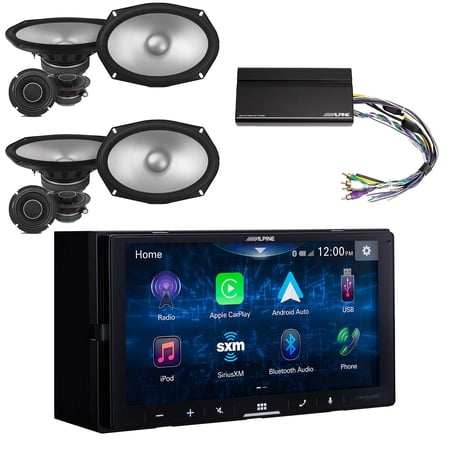 Alpine iLX-W670 Digital Multimedia Receiver & 2 Pairs Alpine S2-S69C Type S 6x9" Comp Speakers & Power Pack