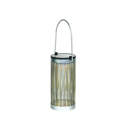 

Iron Outdoor Solar Lantern Rechargeable Automatic Solar Garden Lights Walkway Pathway Street Garden Patio Silver