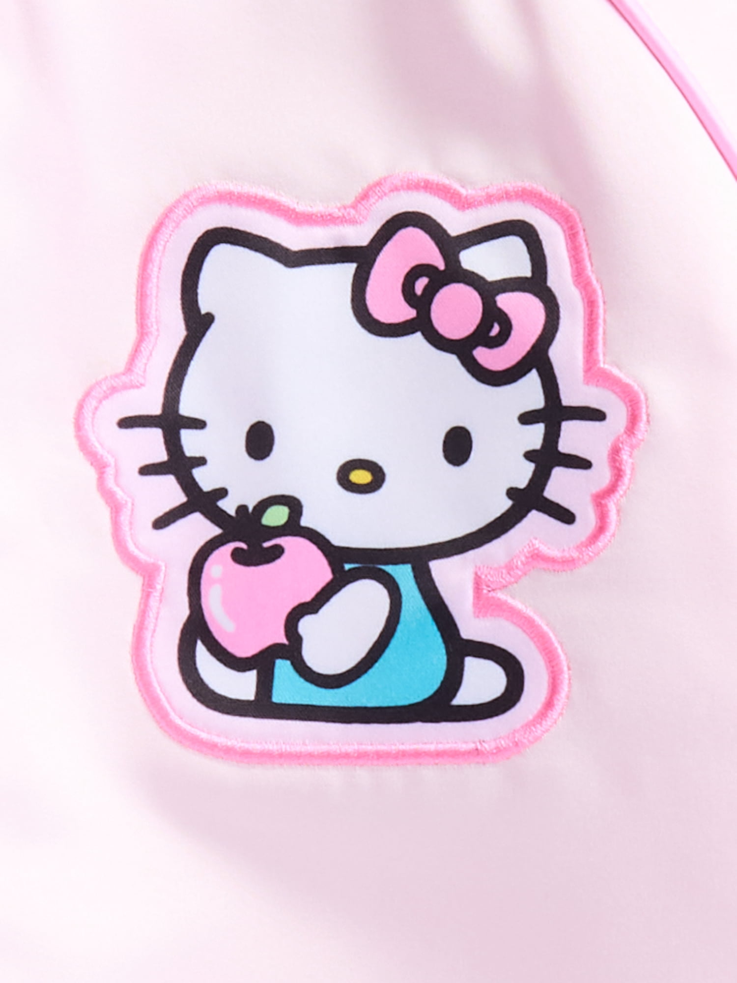Hello Kitty Girls' Graphic Patch Varsity Sateen Jacket with Long Sleeves, Sizes 4-12