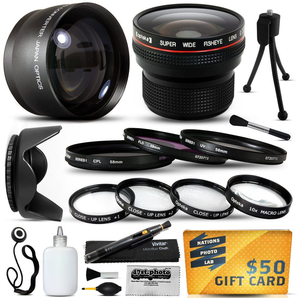 15 Piece Macro Fisheye Telephoto Lens Filters Set includes 3 Piece