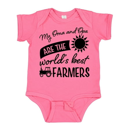 

Inktastic My Oma and Opa Are the World s Best Farmers Tractor Design Gift Baby Boy or Baby Girl Bodysuit