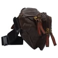 thumbnail image 6 of Front Pocket RFID Protected Genuine Leather Fanny Pack Waist Bag Organizer with Adjustable Belt Multiple Pockets For Men and Women, 6 of 15