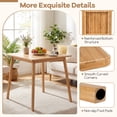 thumbnail image 4 of Gymax 27.5'' Square Bamboo Dining Table for 2-4 People Dinner Table for Dining Room, 4 of 10
