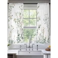 thumbnail image 3 of Sheer Curtains 63 Inches Long, Sage Green Trees Light Filtering Window Curtains for Living Room/Bedroom, Green Eucalyptus Leaves Rod Pocket Voile Sheer Curtain Drapes, 52"W x 63"L, 2 Panels, 3 of 8