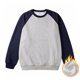 thumbnail image 1 of pstuiky manga larga para hombre, Camiseta de cuello redondo para hombre, de manga larga y color combinado, blusa de cuello redondo y manga larga Tops de talla grande para hombre l, 1 of 7