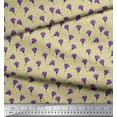thumbnail image 2 of Soimoi Beige Heavy Canvas Fabric Freesia Floral Print Fabric by Yard 58 Inch Wide, 2 of 5