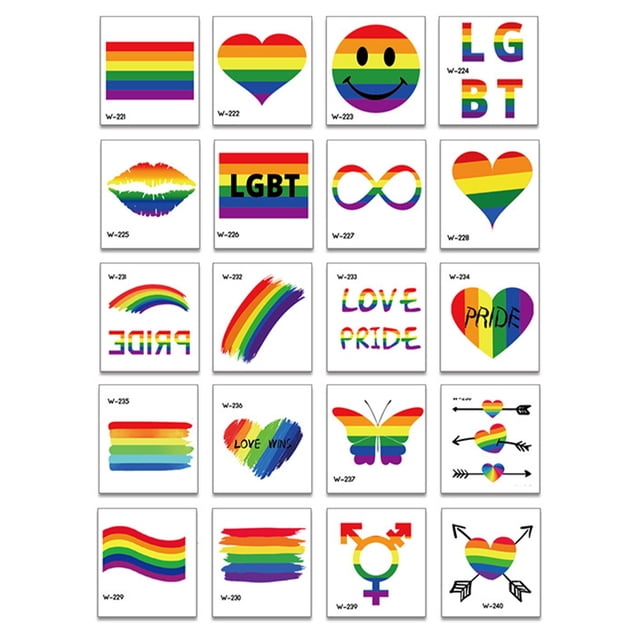 Orgullo Tatuajes Iris LGBT Tatuaje Temporal Cara Gay Mujeres Hombres