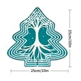 thumbnail image 7 of Stylized Metal Tree Wind Spinner - Intricate Branches & Roots Design with Geometric Circuitry Patterns for Garden & Yard Decor, 7 of 7