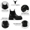 thumbnail image 2 of Windsor Smith Womens Black Chunky Leather Platform Chelsea Boots - Dopamine, 2 of 8