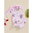 thumbnail image 3 of Bagilaanoe Toddler Baby Girl One-Piece Swimsuit Flower Print Sleeveless Swimwear 18M 24M 3T 4T 5T 6T Kids Ruffle Bathing Suit, 3 of 9